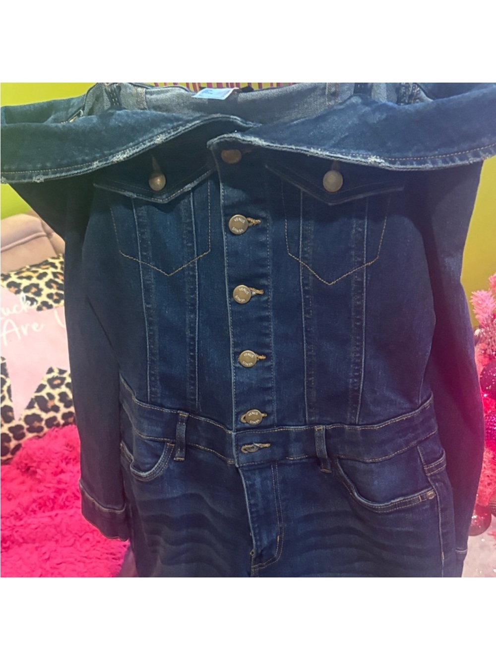 VENUS Dark Blue Denim Jumpsuit